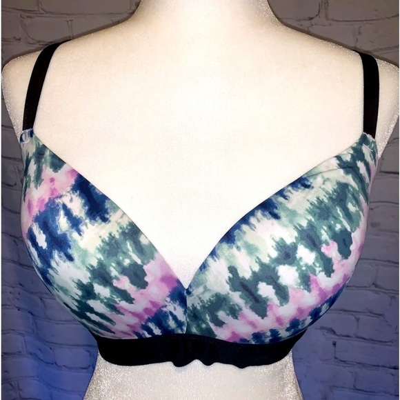 PINK Victoria's Secret Other - Victoria’s Secret PINK Wear Everywhere Wireless Push Up Bra 36DD Tie-Dye